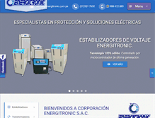Tablet Screenshot of energitronic.com.pe